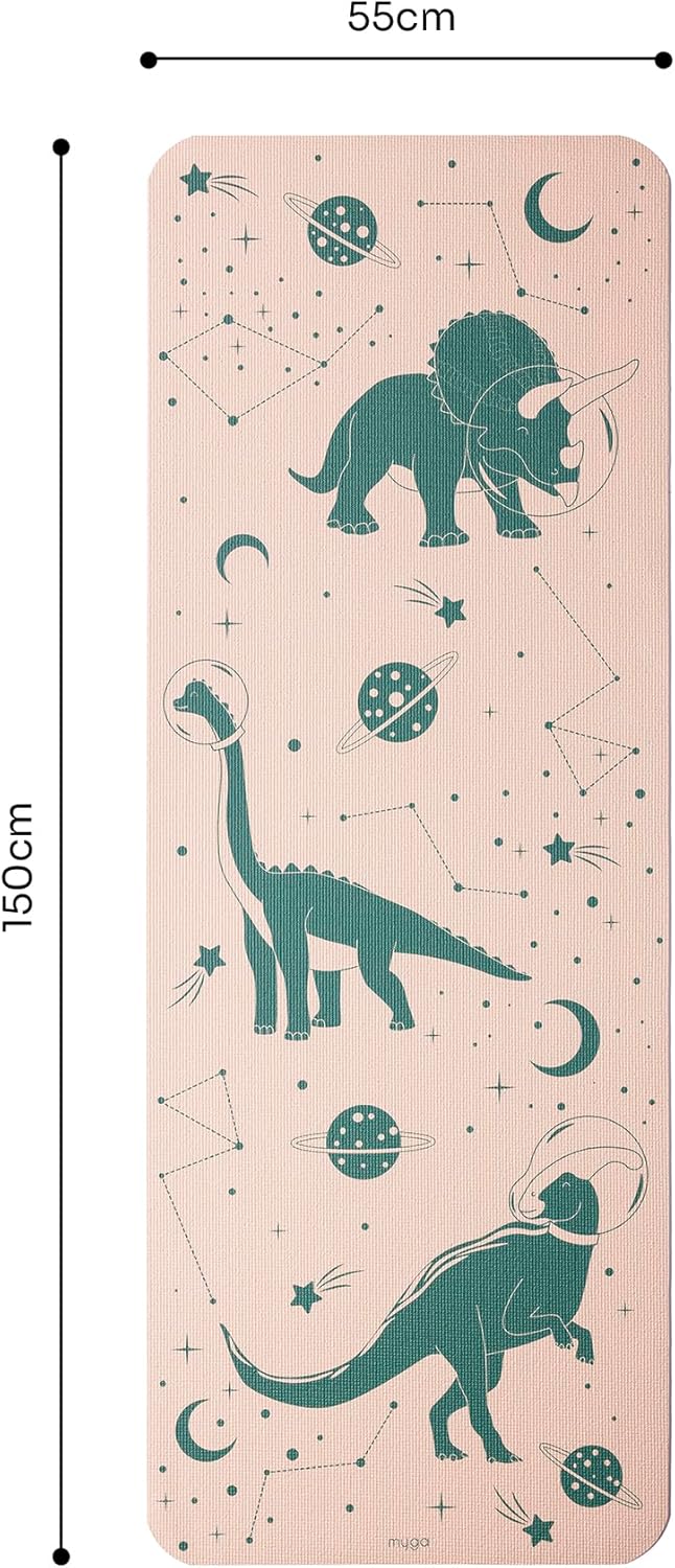 Silk Print Kids Yoga Mat,Non-Slip Yoga Mat for Childrens Exercise, Fitness, Yoga and Mindfulness Lightweight, Easy Clean Play Mat for Girls and Boys