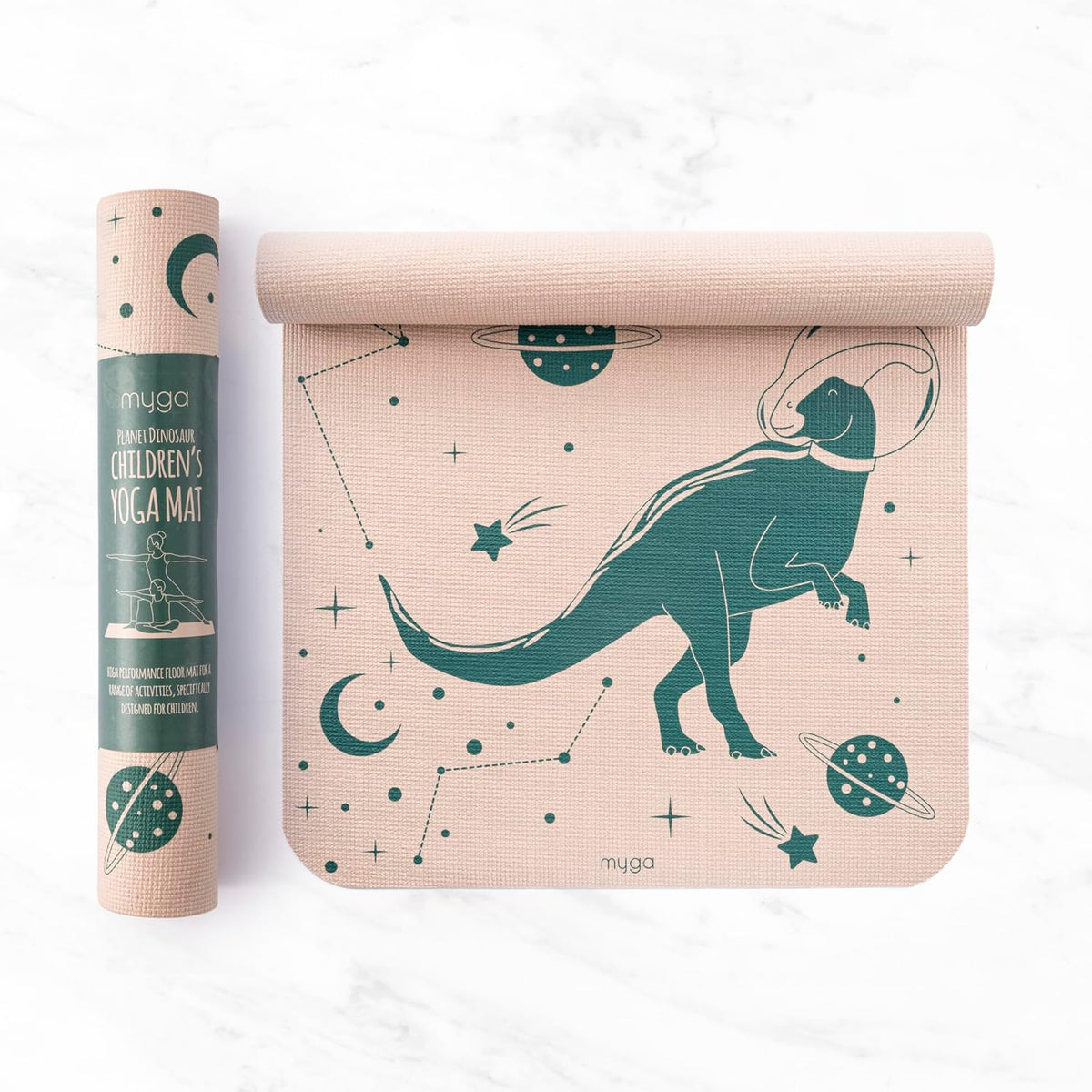 Silk Print Kids Yoga Mat,Non-Slip Yoga Mat for Childrens Exercise, Fitness, Yoga and Mindfulness Lightweight, Easy Clean Play Mat for Girls and Boys