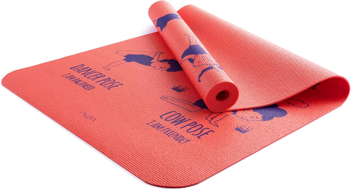 Silk Print Kids Yoga Mat,Non-Slip Yoga Mat for Childrens Exercise, Fitness, Yoga and Mindfulness Lightweight, Easy Clean Play Mat for Girls and Boys