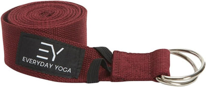 Strap with Metal D-Ring - Durable Stretching Strap for Yoga, Pilates, Flexibility & Physical Therapy (6ft, 8ft, 10ft)
