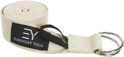 Strap with Metal D-Ring - Durable Stretching Strap for Yoga, Pilates, Flexibility & Physical Therapy (6ft, 8ft, 10ft)
