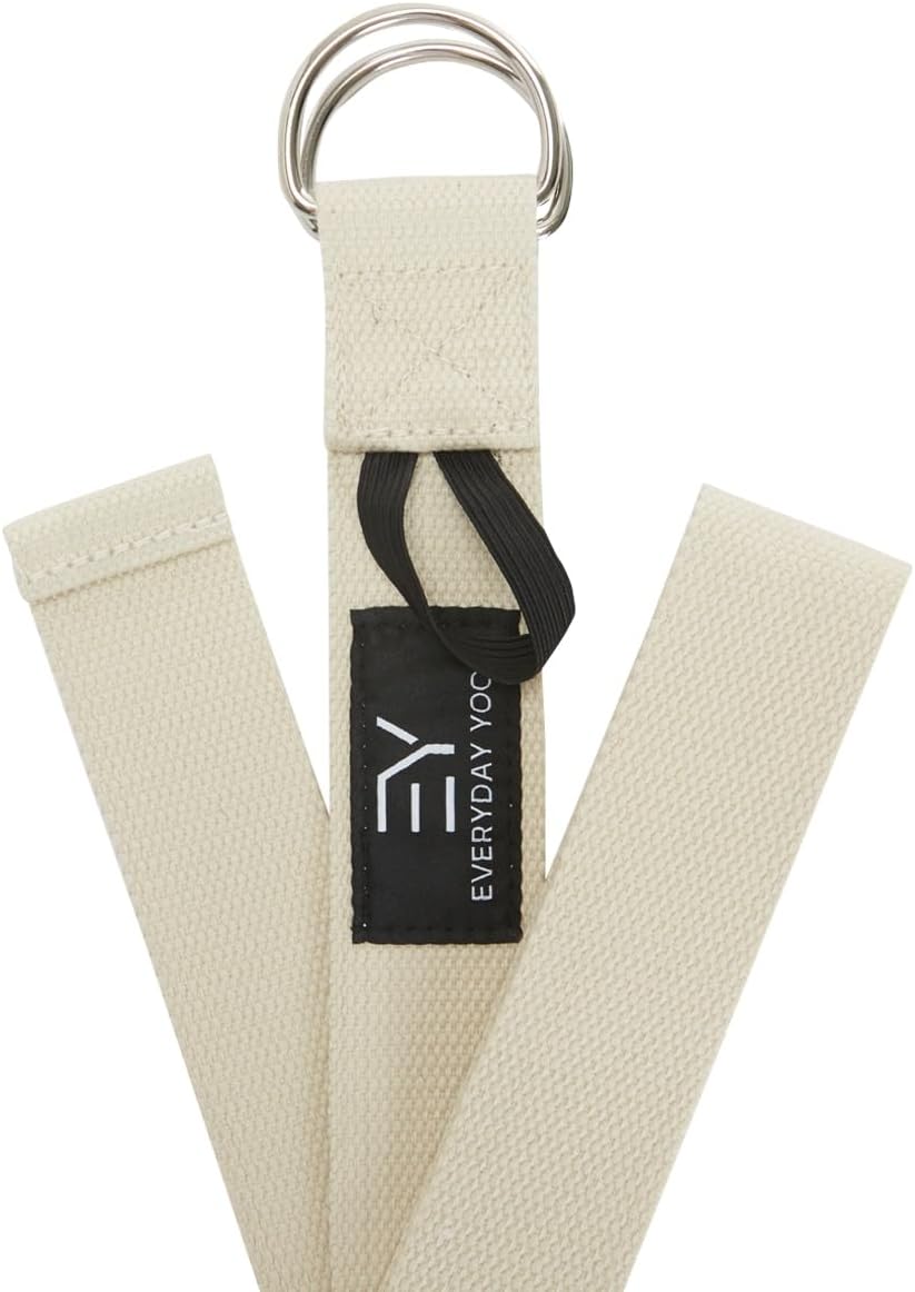 Strap with Metal D-Ring - Durable Stretching Strap for Yoga, Pilates, Flexibility & Physical Therapy (6ft, 8ft, 10ft)