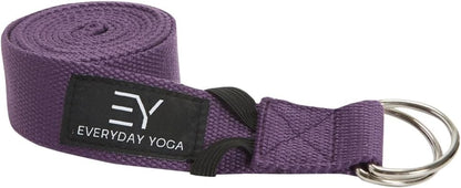 Strap with Metal D-Ring - Durable Stretching Strap for Yoga, Pilates, Flexibility & Physical Therapy (6ft, 8ft, 10ft)