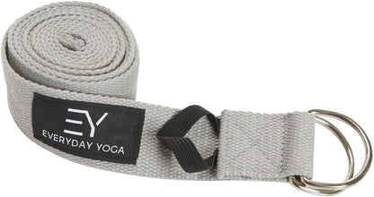 Strap with Metal D-Ring - Durable Stretching Strap for Yoga, Pilates, Flexibility & Physical Therapy (6ft, 8ft, 10ft)