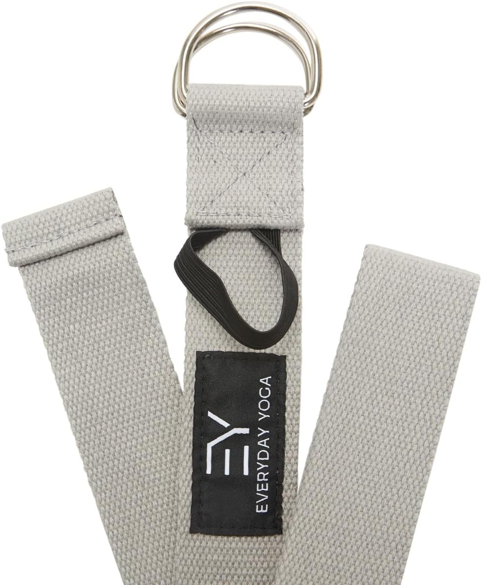 Strap with Metal D-Ring - Durable Stretching Strap for Yoga, Pilates, Flexibility & Physical Therapy (6ft, 8ft, 10ft)