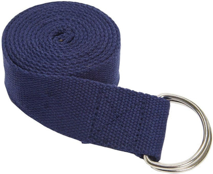 Strap with Metal D-Ring - Durable Stretching Strap for Yoga, Pilates, Flexibility & Physical Therapy (6ft, 8ft, 10ft)