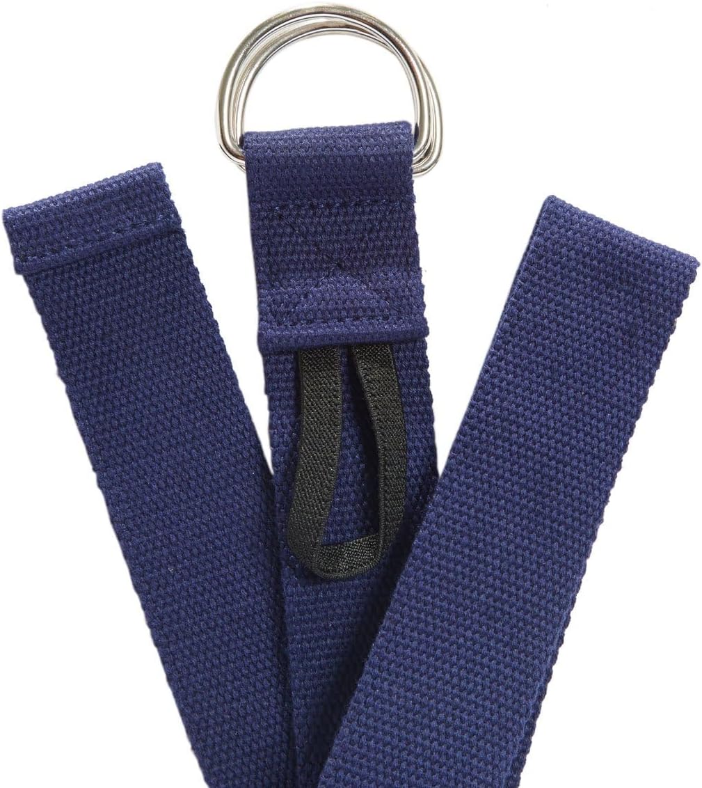 Strap with Metal D-Ring - Durable Stretching Strap for Yoga, Pilates, Flexibility & Physical Therapy (6ft, 8ft, 10ft)