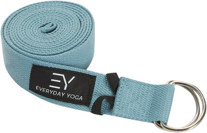 Strap with Metal D-Ring - Durable Stretching Strap for Yoga, Pilates, Flexibility & Physical Therapy (6ft, 8ft, 10ft)