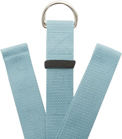 Strap with Metal D-Ring - Durable Stretching Strap for Yoga, Pilates, Flexibility & Physical Therapy (6ft, 8ft, 10ft)