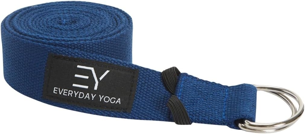 Strap with Metal D-Ring - Durable Stretching Strap for Yoga, Pilates, Flexibility & Physical Therapy (6ft, 8ft, 10ft)