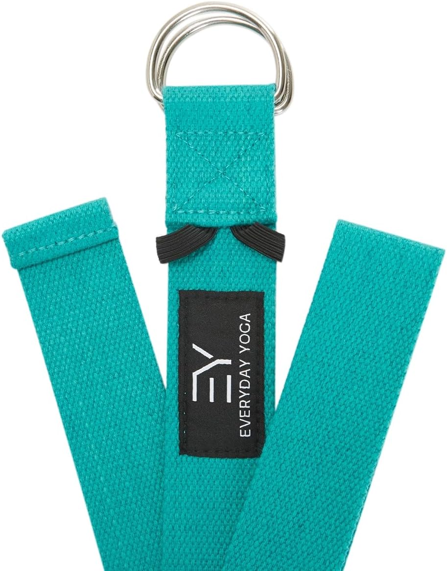 Strap with Metal D-Ring - Durable Stretching Strap for Yoga, Pilates, Flexibility & Physical Therapy (6ft, 8ft, 10ft)