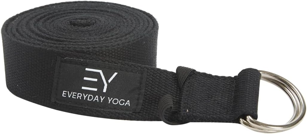 Strap with Metal D-Ring - Durable Stretching Strap for Yoga, Pilates, Flexibility & Physical Therapy (6ft, 8ft, 10ft)