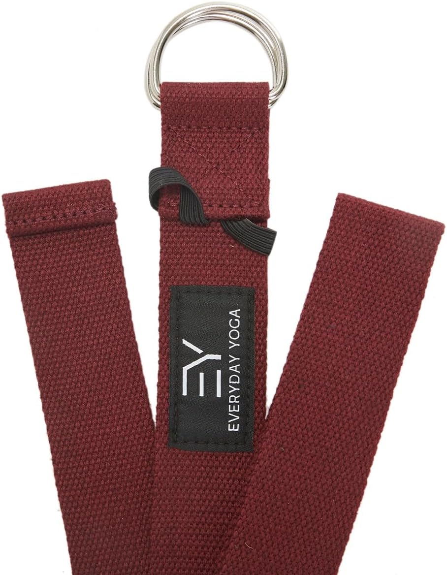 Strap with Metal D-Ring - Durable Stretching Strap for Yoga, Pilates, Flexibility & Physical Therapy (6ft, 8ft, 10ft)
