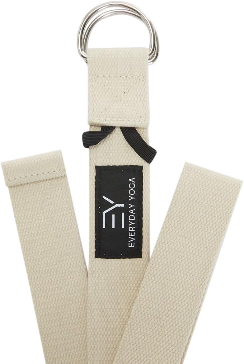 Strap with Metal D-Ring - Durable Stretching Strap for Yoga, Pilates, Flexibility & Physical Therapy (6ft, 8ft, 10ft)