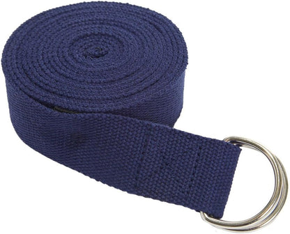 Strap with Metal D-Ring - Durable Stretching Strap for Yoga, Pilates, Flexibility & Physical Therapy (6ft, 8ft, 10ft)