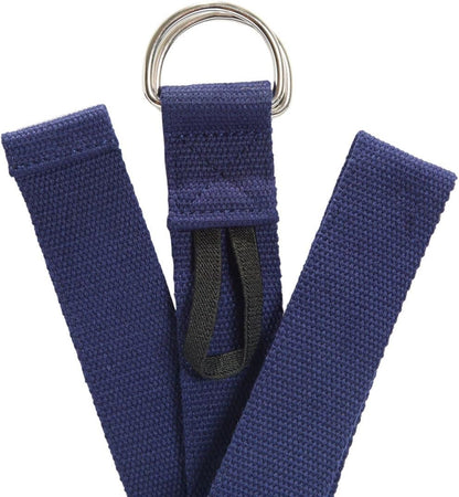 Strap with Metal D-Ring - Durable Stretching Strap for Yoga, Pilates, Flexibility & Physical Therapy (6ft, 8ft, 10ft)