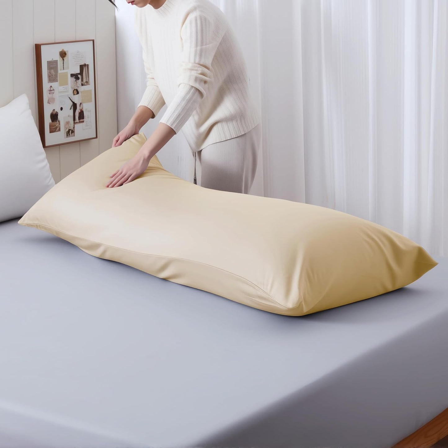 4 Pack Cooling Pillow Cases,Viscose Derived from Bamboo Pillow Protectors Queen Size Set of 4, 400 Thread Count Soft Silky Breathable Summer Pillow Cover with Zipper Hidden (4PCS, Queen,White)