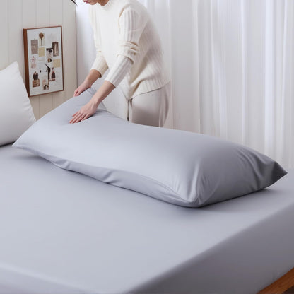 4 Pack Cooling Pillow Cases,Viscose Derived from Bamboo Pillow Protectors Queen Size Set of 4, 400 Thread Count Soft Silky Breathable Summer Pillow Cover with Zipper Hidden (4PCS, Queen,White)