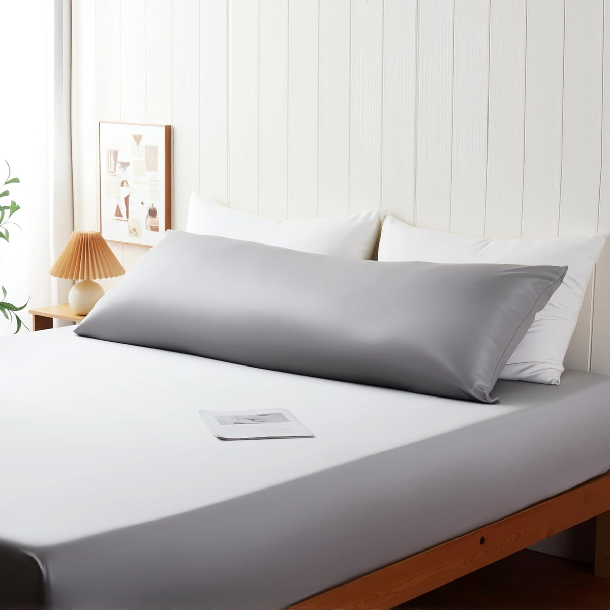 4 Pack Cooling Pillow Cases,Viscose Derived from Bamboo Pillow Protectors Queen Size Set of 4, 400 Thread Count Soft Silky Breathable Summer Pillow Cover with Zipper Hidden (4PCS, Queen,White)