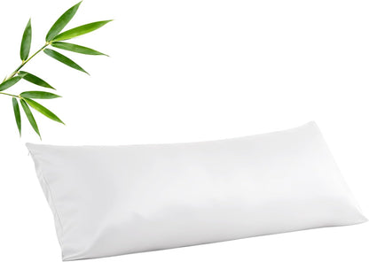 4 Pack Cooling Pillow Cases,Viscose Derived from Bamboo Pillow Protectors Queen Size Set of 4, 400 Thread Count Soft Silky Breathable Summer Pillow Cover with Zipper Hidden (4PCS, Queen,White)