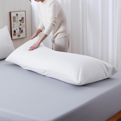4 Pack Cooling Pillow Cases,Viscose Derived from Bamboo Pillow Protectors Queen Size Set of 4, 400 Thread Count Soft Silky Breathable Summer Pillow Cover with Zipper Hidden (4PCS, Queen,White)
