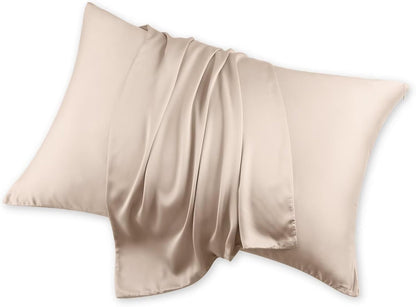 4 Pack Cooling Pillow Cases,Viscose Derived from Bamboo Pillow Protectors Queen Size Set of 4, 400 Thread Count Soft Silky Breathable Summer Pillow Cover with Zipper Hidden (4PCS, Queen,White)