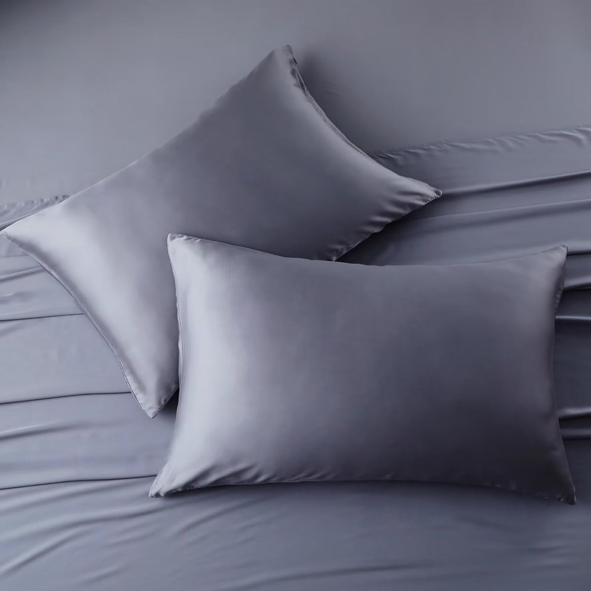 4 Pack Cooling Pillow Cases,Viscose Derived from Bamboo Pillow Protectors Queen Size Set of 4, 400 Thread Count Soft Silky Breathable Summer Pillow Cover with Zipper Hidden (4PCS, Queen,White)