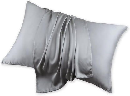 4 Pack Cooling Pillow Cases,Viscose Derived from Bamboo Pillow Protectors Queen Size Set of 4, 400 Thread Count Soft Silky Breathable Summer Pillow Cover with Zipper Hidden (4PCS, Queen,White)