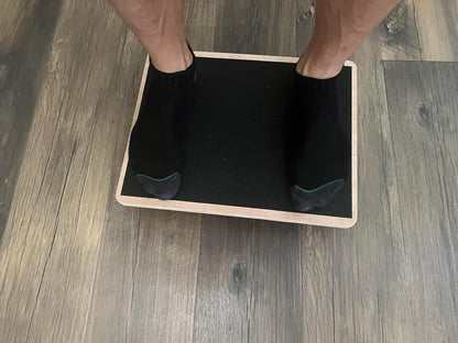 Wooden Wobble Board for Adults - Anti-Slip Balance Board for Stand-Desk Core Strength Therapy