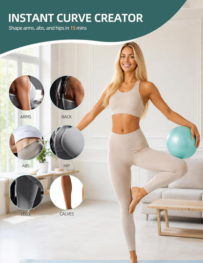 At Home Pilates Kit for Women, Home Workout Pilates Equipment Set with Pilates Ring, Ball, Pedal Resistance Band, Resistance Bands, Yoga Strap, Bag, Pilates Essentials Kit for Starter, Beginners