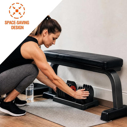 25/55 lbs Pair Adjustable Dumbbells Set, Adjustable Weights Dumbbells Set for Men and Women with Anti-Slip Fast Adjust Weight by Turning Handle Dumbbell with Tray