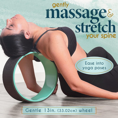 Yoga Wheel (3-Pack) - Back Stretcher and Back Roller for Back Pain, Yoga Roller for Muscle Relaxation, Pain Relief, Cracking and Popping