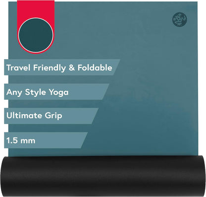 GRP Adapt Travel Yoga Mat 71" - 1.5mm | Foldable & Travel friendly | Ultimate Grip | Sweat ready for Any Style of Yoga | 71 x 24 x 1/16 inches