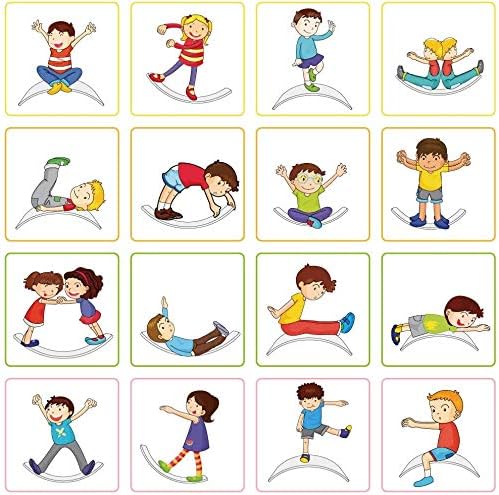Wobble Board, Wooden Balance Board Kids for Toddlers & Adults, Curvy Rocker Board for Yoga and Exercise Indoor & Outdoor, Open Ended Learning Toy Gift