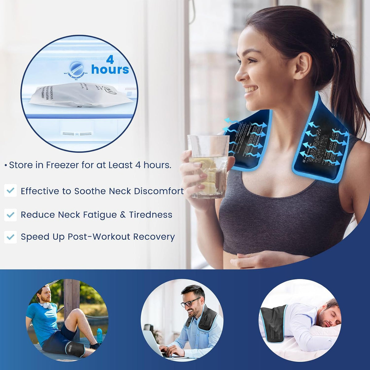 REVIX Ice Pack for Shoulders and Neck, Shoulder Ice Pack for Back Relief