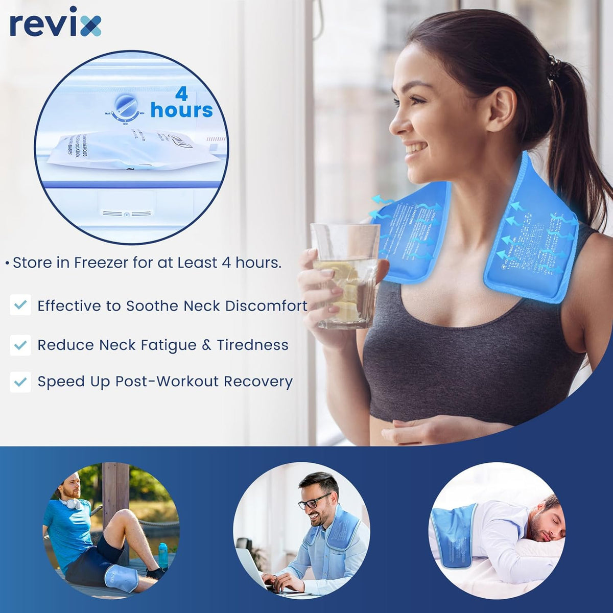 REVIX Ice Pack for Shoulders and Neck, Shoulder Ice Pack for Back Relief
