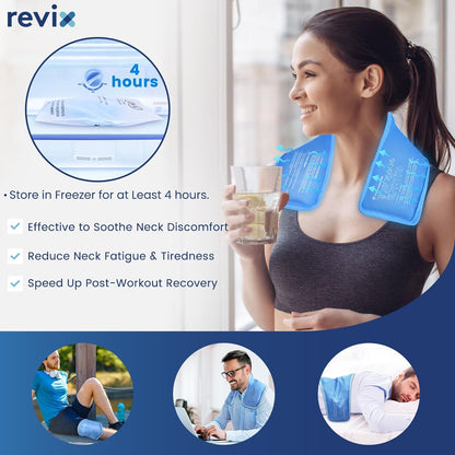 REVIX Ice Pack for Shoulders and Neck, Shoulder Ice Pack for Back Relief