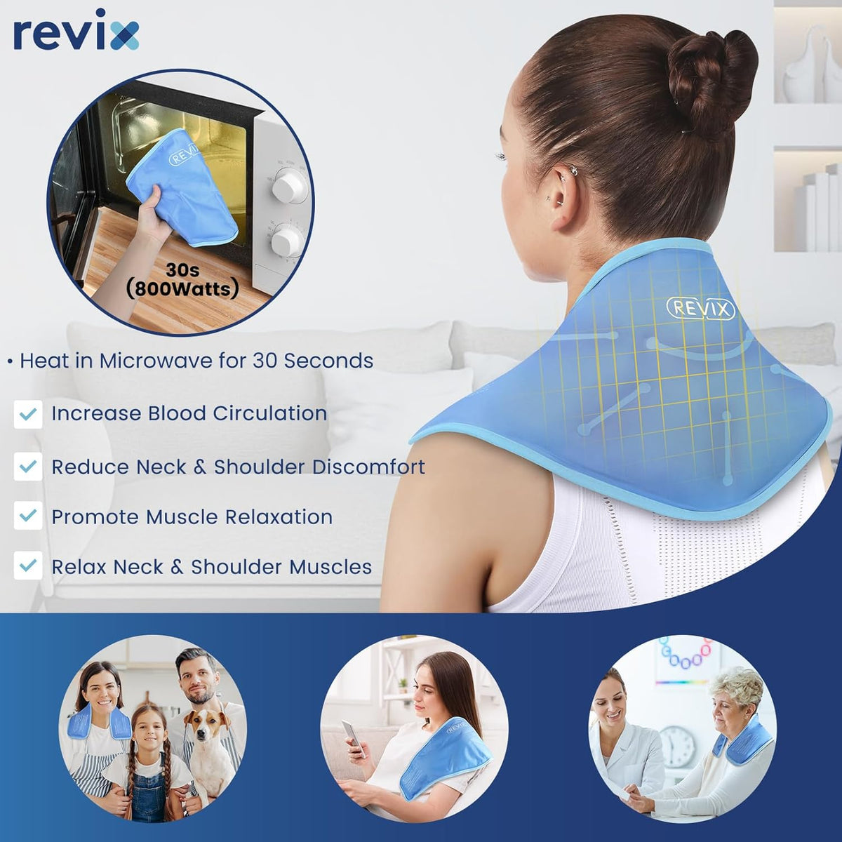 REVIX Ice Pack for Shoulders and Neck, Shoulder Ice Pack for Back Relief