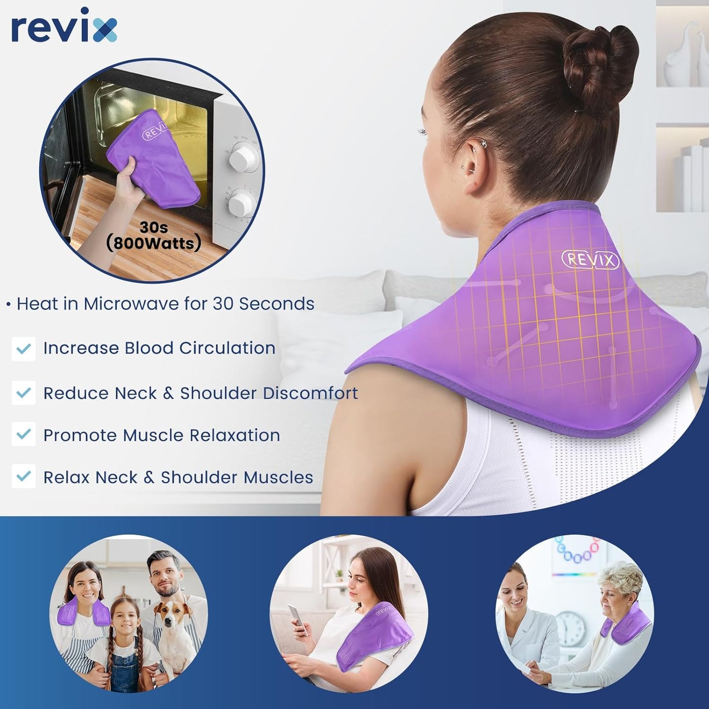 REVIX Ice Pack for Shoulders and Neck, Shoulder Ice Pack for Back Relief