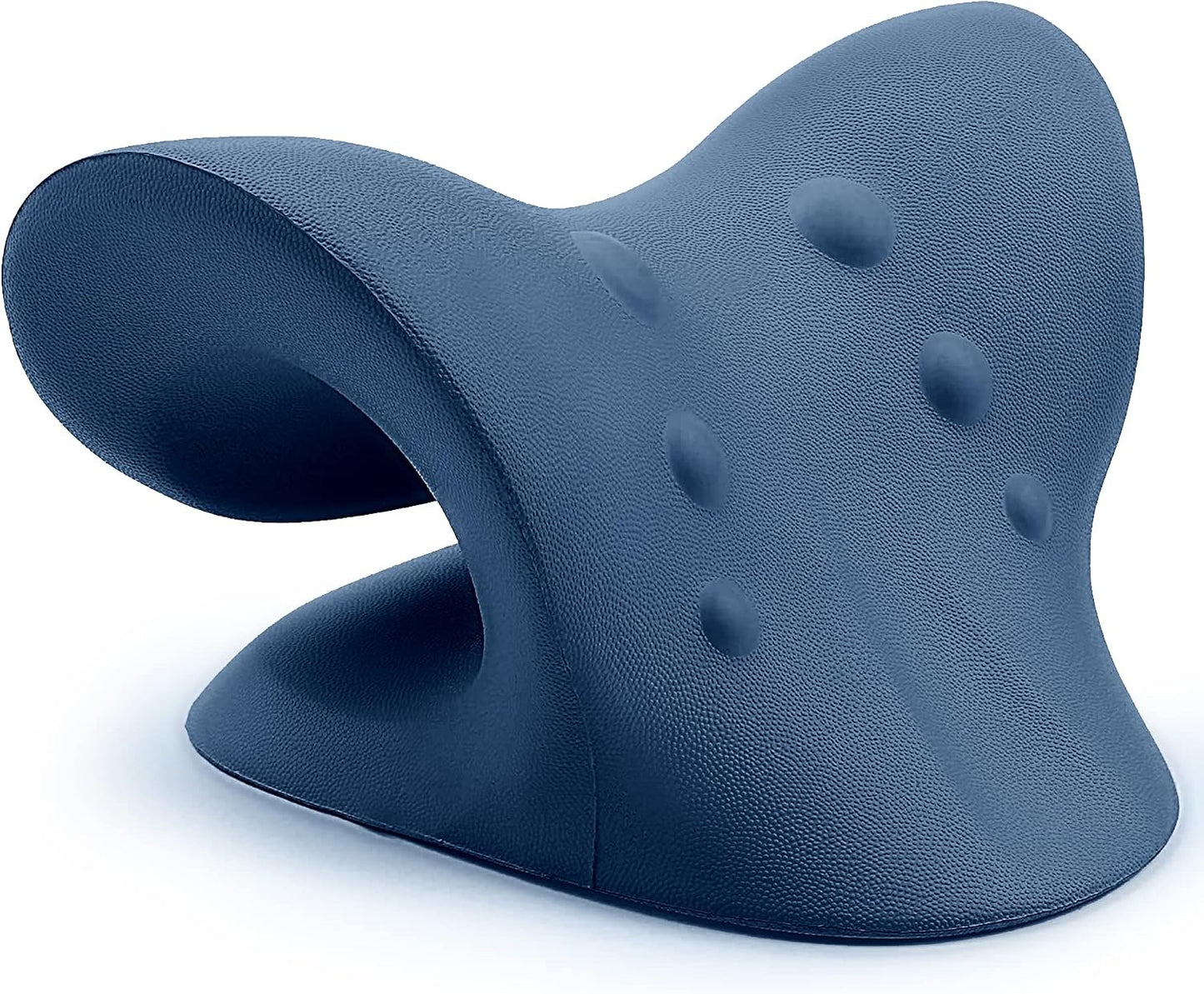 Neck and Shoulder Relaxer, Cervical Traction Device for TMJ Pain Relief and Cervical Spine Alignment, Chiropractic Pillow, Neck Stretcher (Black)
