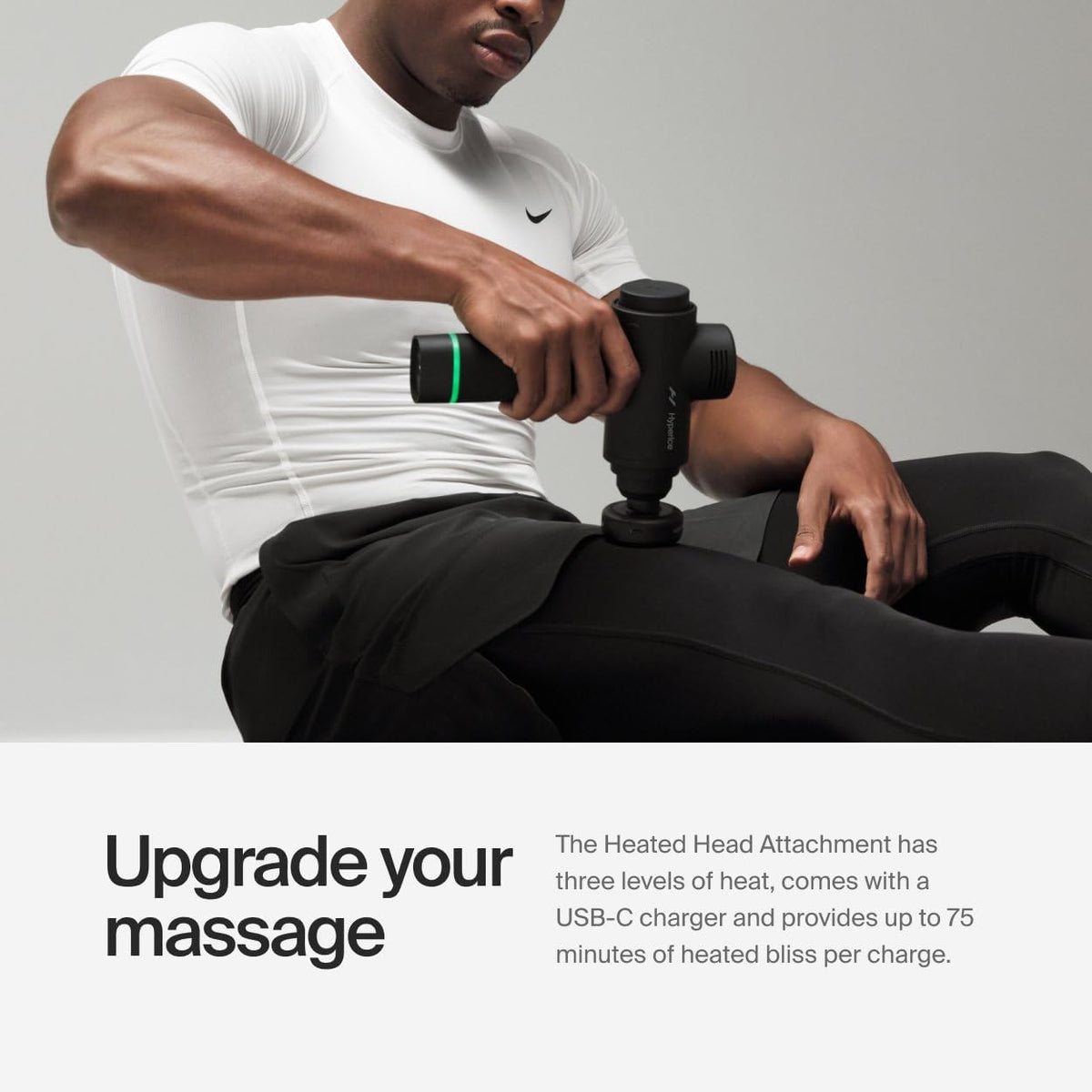 Hypervolt Heated Head Attachment – Relax and Loosen Sore and Tight Muscles