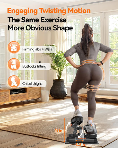 Steppers for Exercise, Stair Stepper with Resistance Bands, Mini Stepper with 300LBS Loading Capacity, Hydraulic Fitness Stepper with LCD Monitor