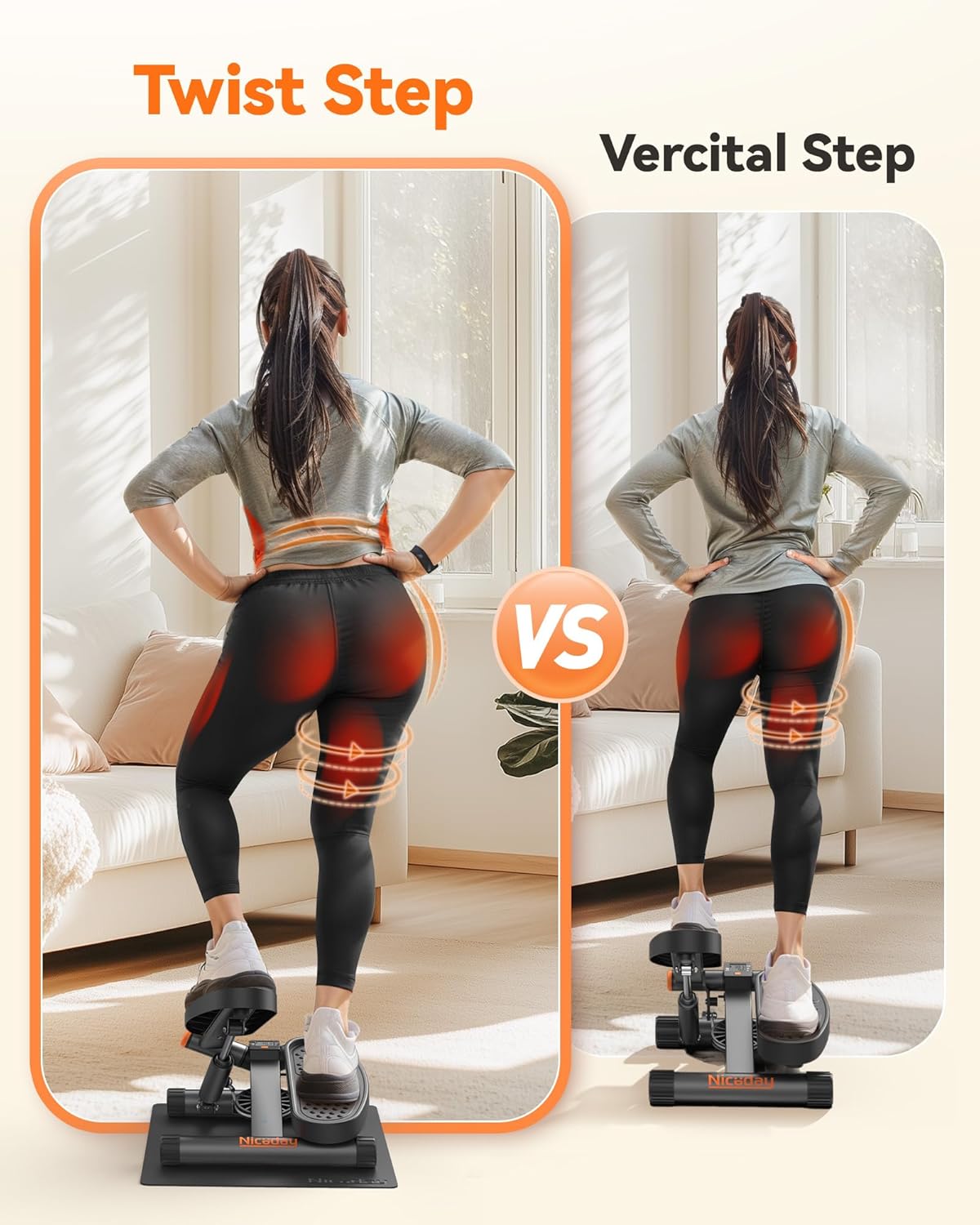 Steppers for Exercise, Stair Stepper with Resistance Bands, Mini Stepper with 300LBS Loading Capacity, Hydraulic Fitness Stepper with LCD Monitor
