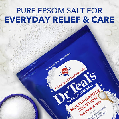 Pure Epsom Salt Multipurpose Solution, Fragrance Free, Bulk Size - 19 lbs