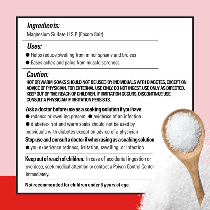 Pure Epsom Salt Multipurpose Solution, Fragrance Free, Bulk Size - 19 lbs