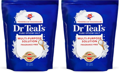 Pure Epsom Salt Multipurpose Solution, Fragrance Free, Bulk Size - 19 lbs