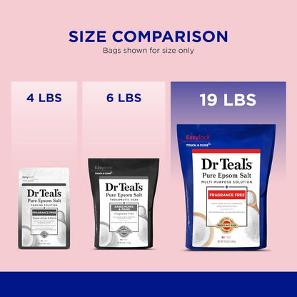 Pure Epsom Salt Multipurpose Solution, Fragrance Free, Bulk Size - 19 lbs