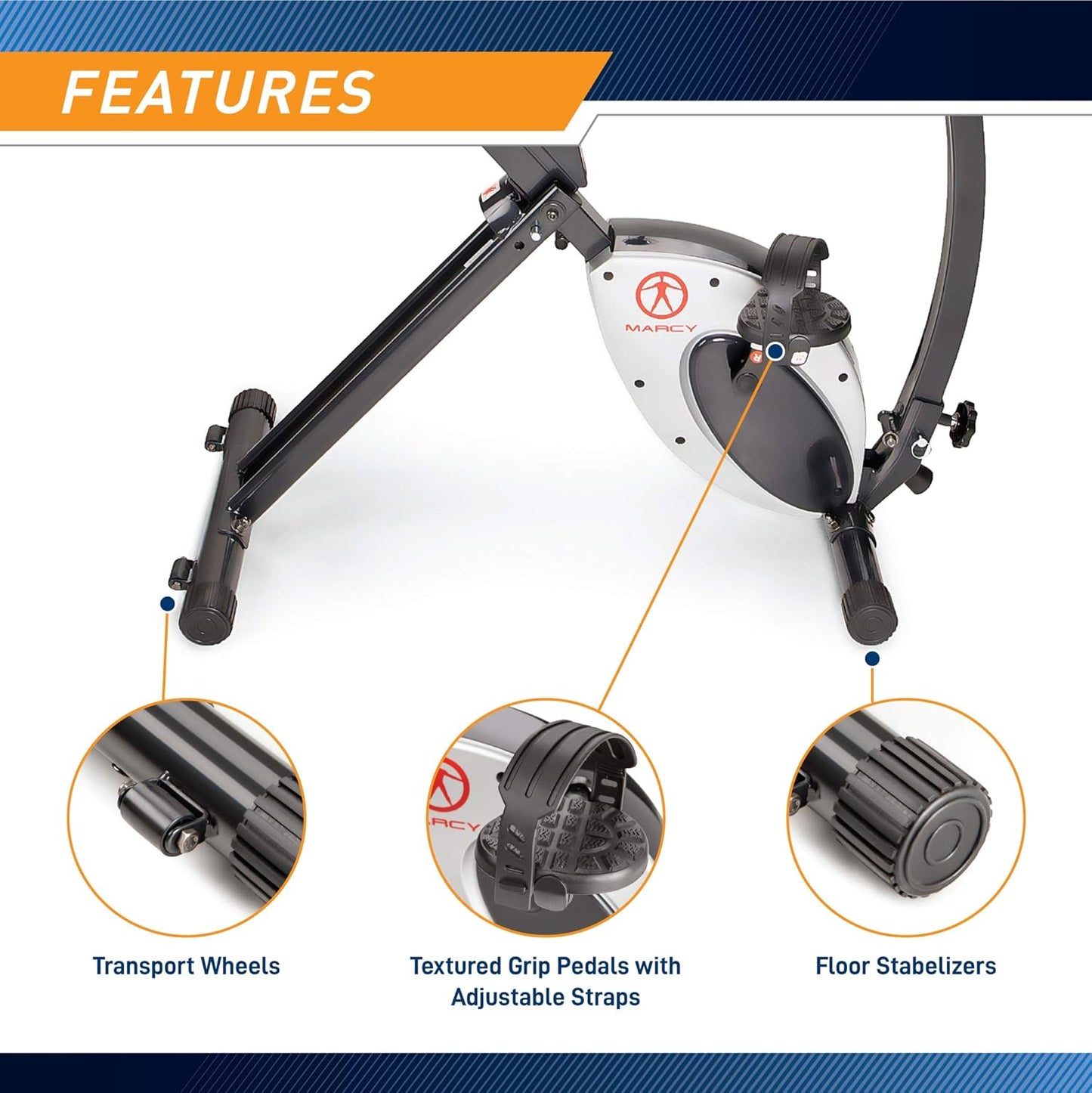 Foldable Upright Exercise Bike with Adjustable Resistance for Cardio Workout & Strength Training - Multiple Styles Available