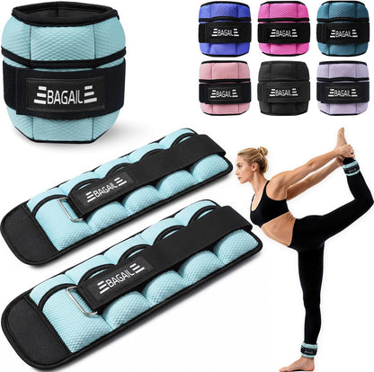 Ankle Wrist Weights for Women & Men, Set of 2 (Available in 0.5/1/2/3/4/5 lb Each), Wearable Leg Arm Weights with Sleek Design & Secure Fit for Walking, Running, Pilates, Home Fitness