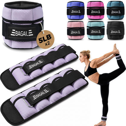 Ankle Wrist Weights for Women & Men, Set of 2 (Available in 0.5/1/2/3/4/5 lb Each), Wearable Leg Arm Weights with Sleek Design & Secure Fit for Walking, Running, Pilates, Home Fitness